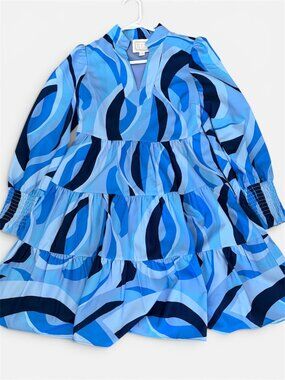 NWOT STS- Sail to Sable Blue Wave Mini Dress size XXS